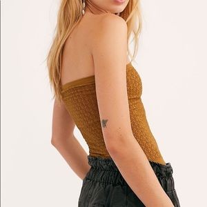 Free People Honey Textured Tube Top